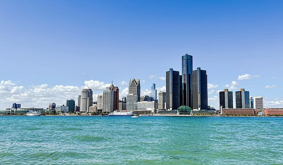 Detroit, Michigan city view